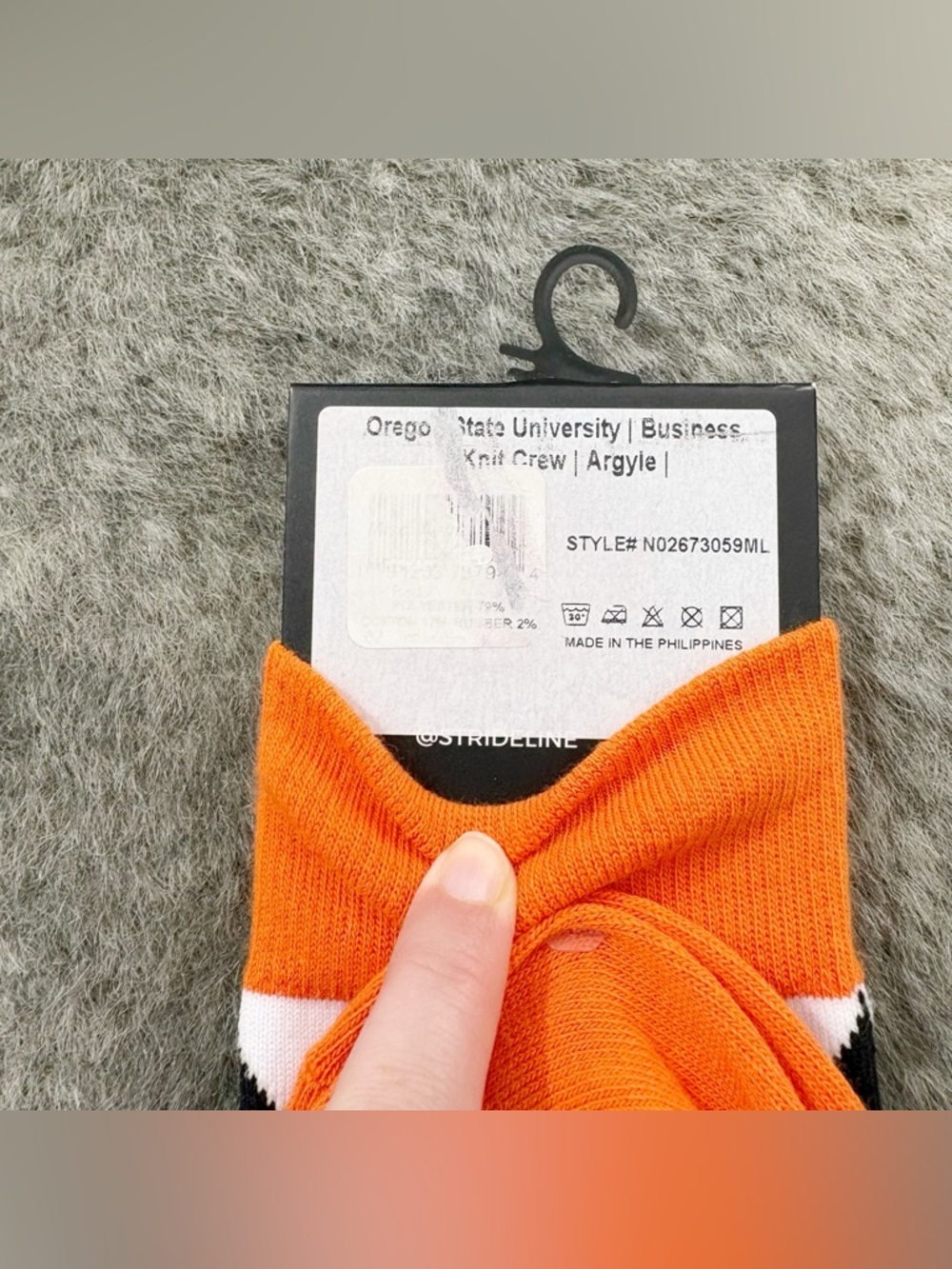 NWT Strideline M/L Argyle Oregon State University Beavers Socks - Picture 5 of 6